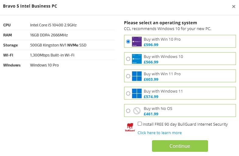 Windows 11 Pro OS option on our Business PCs.