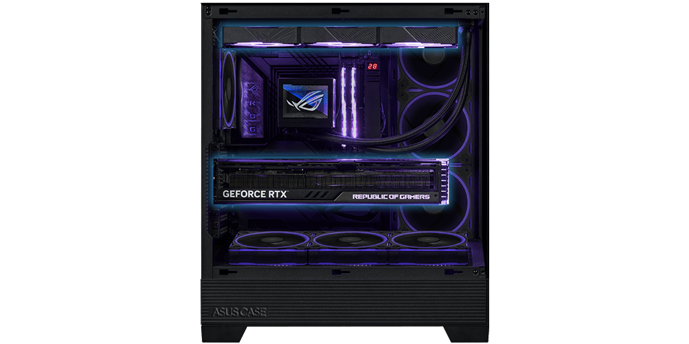 Side profile of an ASUS A31 PLUS PC build