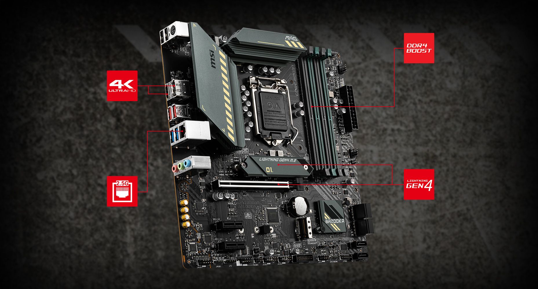 MSI MAG B560M BAZOOKA LIGHTNING overview