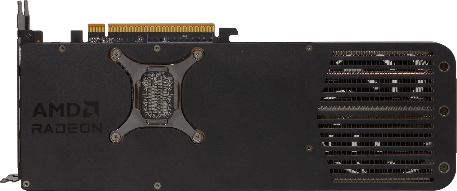 Powercolor reaper radeon rx 9070 | 16gb gddr6 256-bit | rdna 4 pcie 5. 0 | grafična kartica 4 Powercolor reaper radeon rx 9070 zadnja stran grafične kartice z backplate ploščo