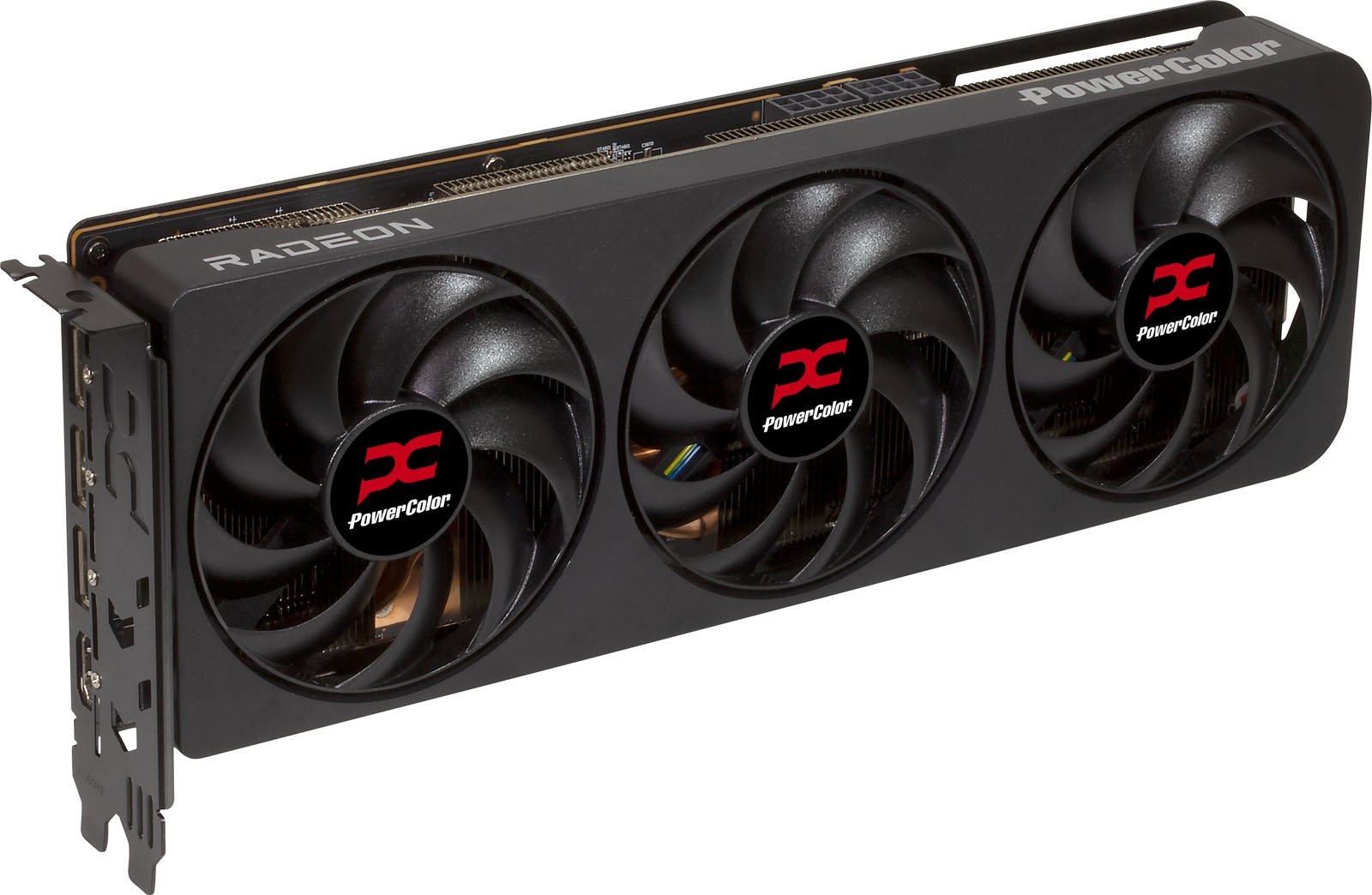 Powercolor reaper rx9070xt 16g-a | radeon rx 9070 xt | 16gb gddr6 | rdna 4 | pcie 5. 0 | grafična kartica 1 Powercolor reaper radeon rx 9070 xt 16gb gddr6 grafična kartica sprednji kotni pogled