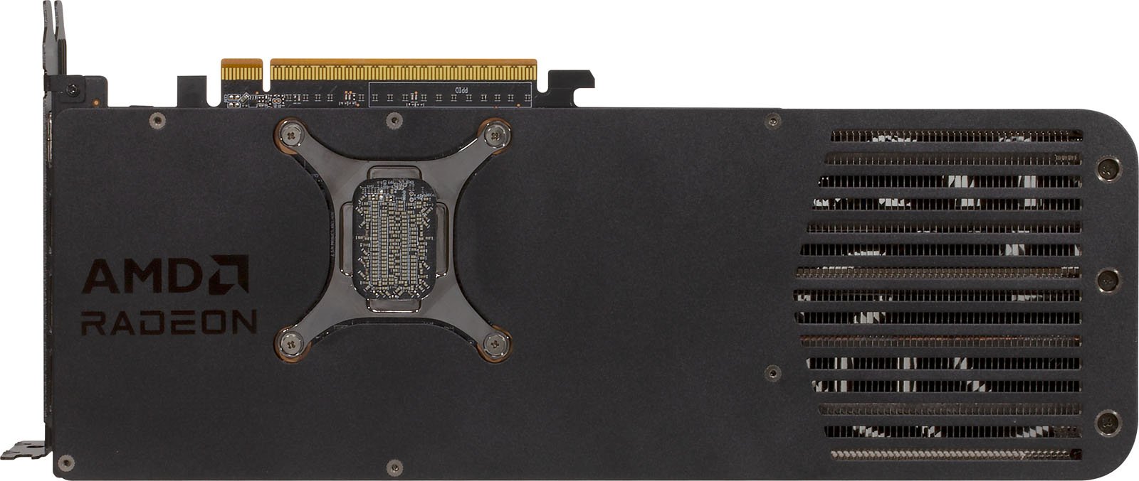 Powercolor reaper rx9070xt 16g-a | radeon rx 9070 xt | 16gb gddr6 | rdna 4 | pcie 5. 0 | grafična kartica 4 Powercolor reaper radeon rx 9070 xt 16gb gddr6 zadnja kovinska plošča