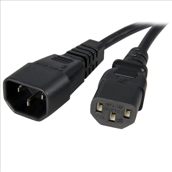 StarTech (3 ft) 14 AWG Computer Power Cord Extension - CCL Computers
