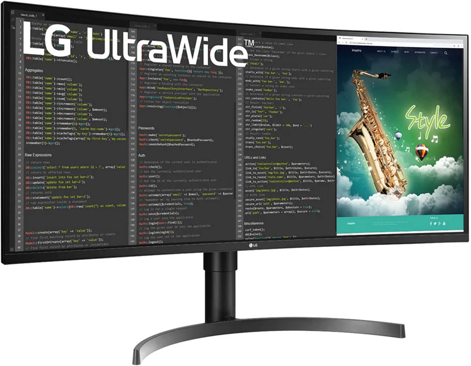 LG 35WN65C-B 35 inch UltraWide Curved Monitor, VA Panel, UWQHD 3440 x ...