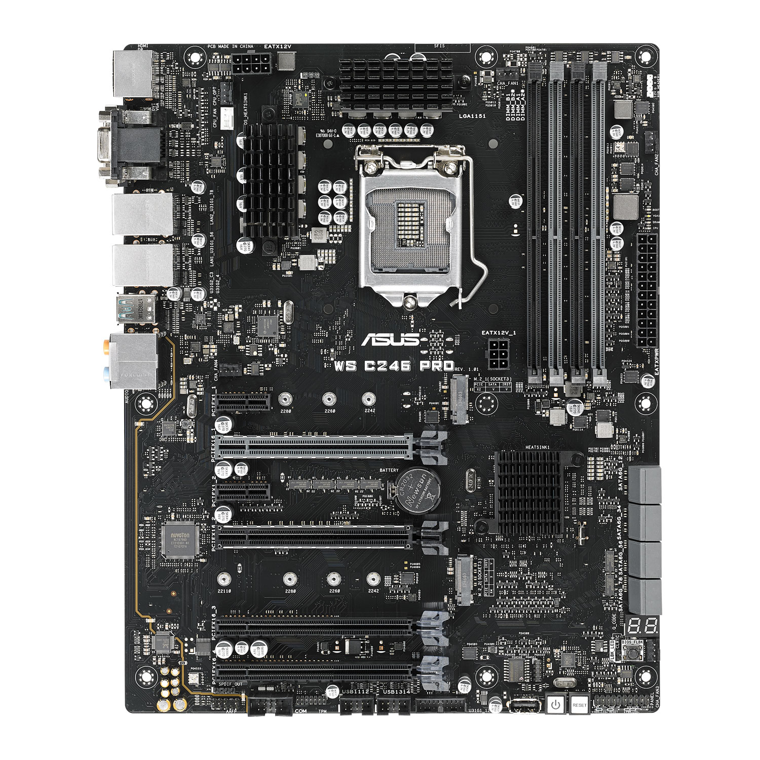 C246 Chipset ASUS WS C246 PRO Intel Socket 1151 C246 Chipset ATX Workstation ...