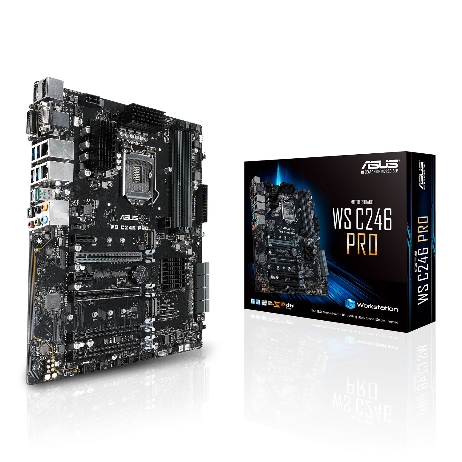 C246 Chipset ASUS WS C246 PRO Intel Socket 1151 C246 Chipset ATX Workstation ...