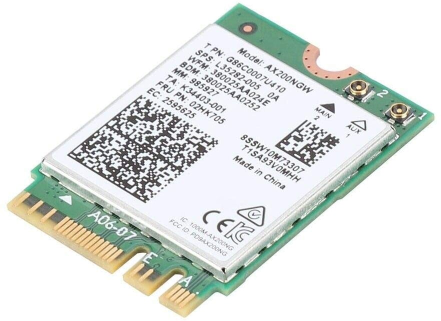 Intel Wi-Fi 6 AX200 M.2 2230 802.11ax and Bluetooth 5.1 Adapter - CCL ...