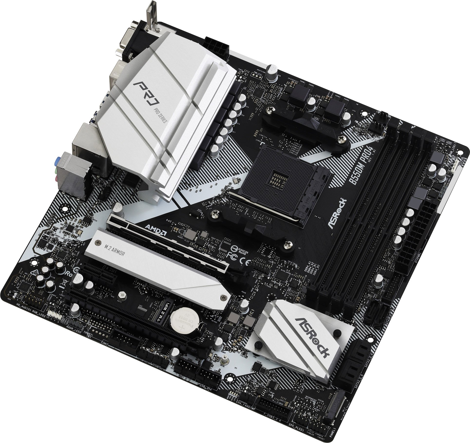 ASRock B550M PRO4 AMD Socket AM4 B550 Chipset MicroATX Motherboard