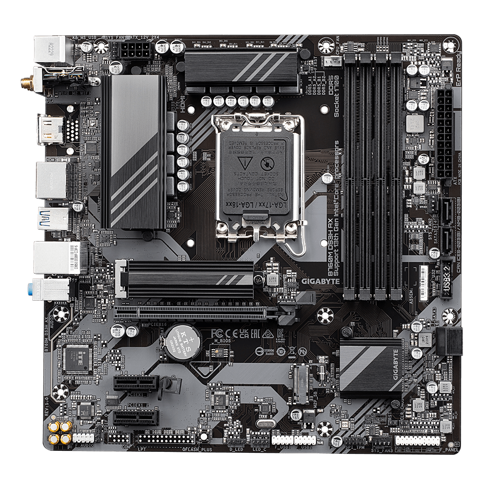 Gigabyte B760M DS3H AX mATX Motherboard for Intel LGA1700 CPUs