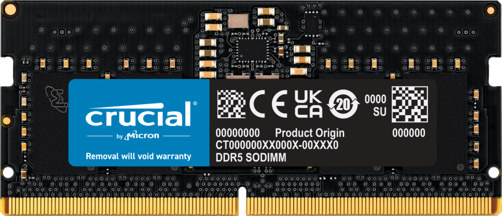 Crucial 8GB DDR5 Laptop Memory SO-DIMM, 1 x 8GB, 5600MTs, PC5