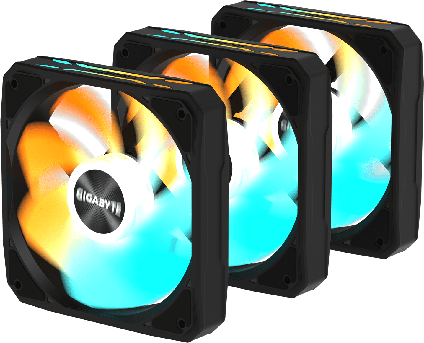 Gigabyte EZ CHAIN RVS FAN 120 Triple Pack 120mm Reverse Case Fans in ...