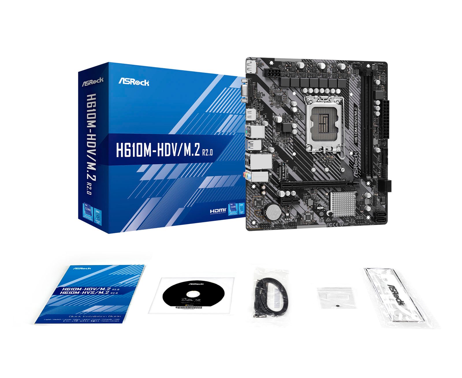 CPU(12400)+マザーボード(H610M-HDV/M.2)セット Amazon.com: ASRock H610M-HDV/M.2+ D5 LGA 1700 Micro ATX DDR5 Intel