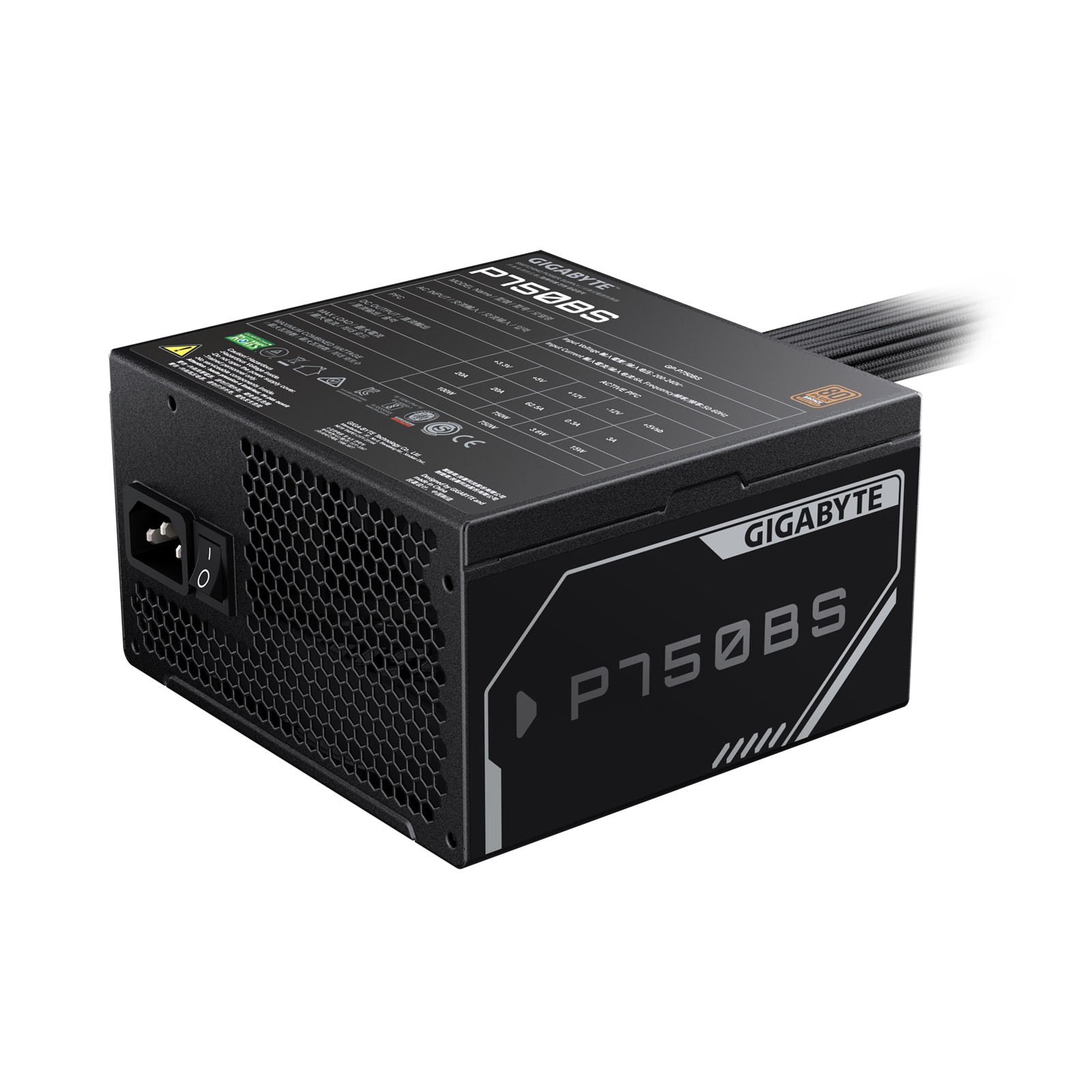 Gigabyte P750BS 750W 80 PLUS Bronze Certified ATX Power Supply