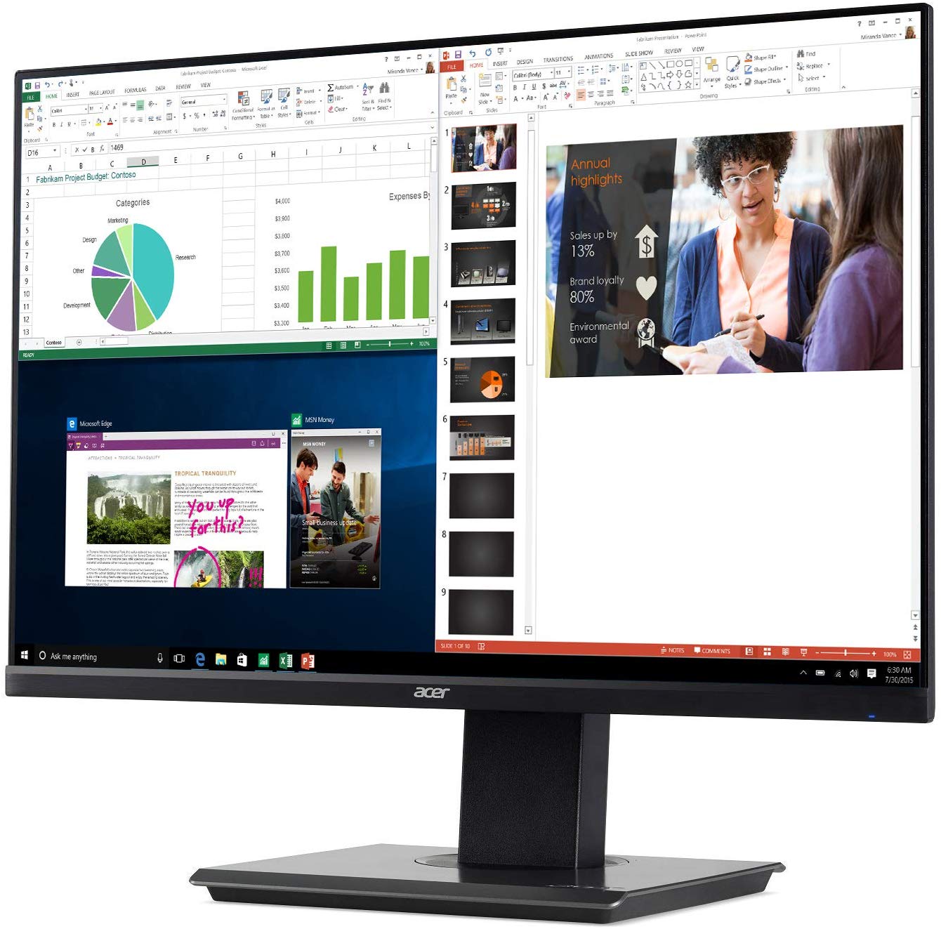 Acer BW257bmiprx 25 inch Professional Monitor, IPS Panel, WUXGA 1920 x ...