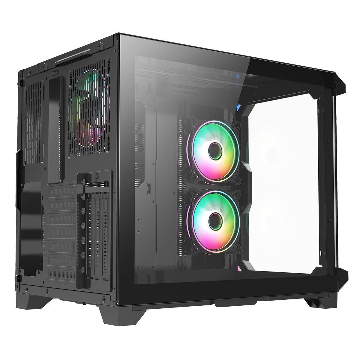 CiT Pro Android X Tempered Panels Gaming Case - Black - CCL Computers