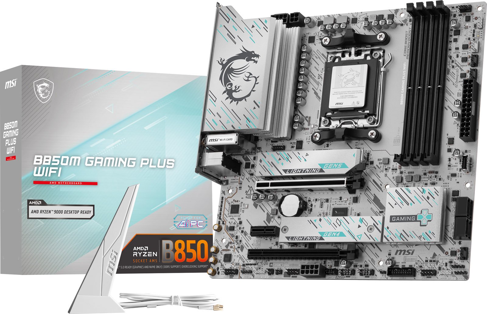 MSI B850M GAMING PLUS WIFI AMD Socket AM5 mATX Motherboard - CCL