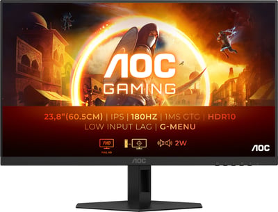 AOC 24G4XE 23.8 inch Full HD IPS 180Hz Gaming Monitor - CCL Computers