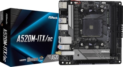 ASRock A520M-ITX/ac AMD Socket AM4 A520 Chipset Mini-ITX