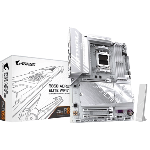 Gigabyte B850 AORUS ELITE WIFI7 ICE ATX Motherboard for AMD AM5 CPUs