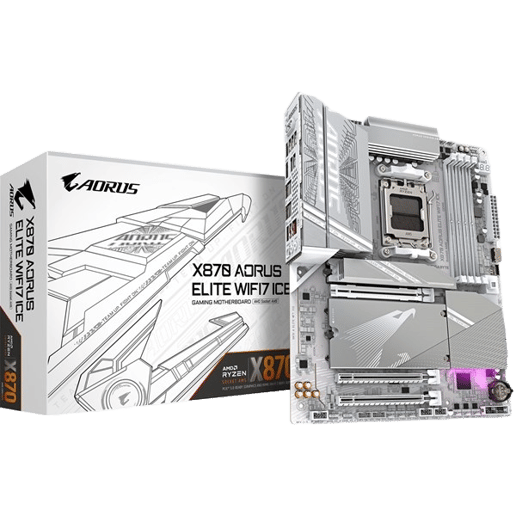 Gigabyte X870 AORUS ELITE WIFI7 ICE ATX Motherboard for AMD AM5 CPUs