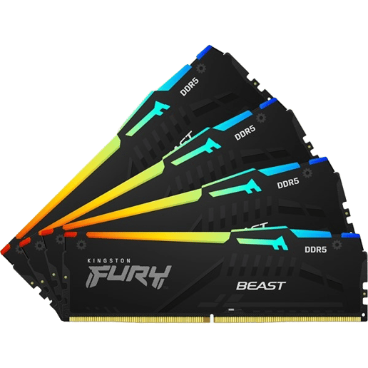 Kingston FURY Beast RGB 128GB (4x32GB) 5600MT/s DDR5 Memory Kit
