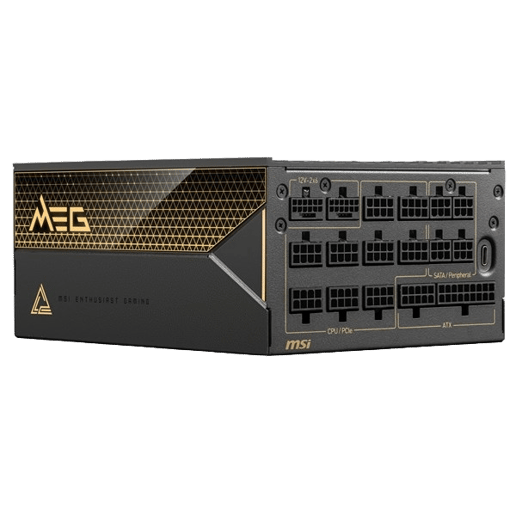 1600W MSI MEG Ai1600T PCIE5 Modular 80 Plus Titanium PSU