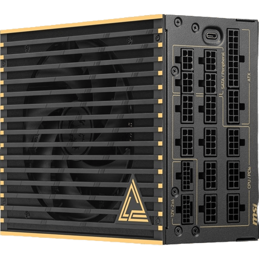 1600W MSI MEG Ai1600T PCIE5 Modular 80 Plus Titanium PSU