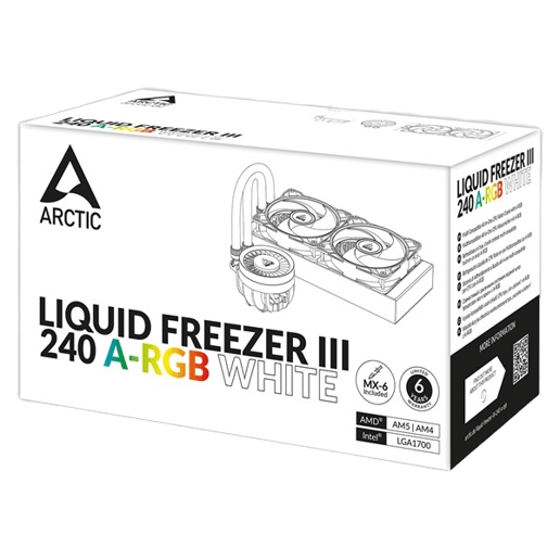 Arctic Liquid Freezer III 240 A-RGB Multi Compatible All-in-One 240mm CPU Water Cooler in White