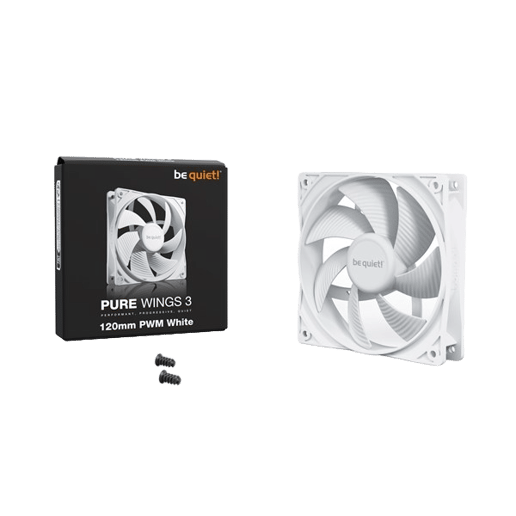 Be Quiet Pure Wings 3 PWM 120mm Chassis Fan in White