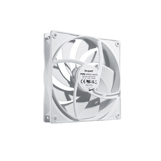 Be Quiet Pure Wings 3 PWM High Speed 140mm Chassis Fan in White