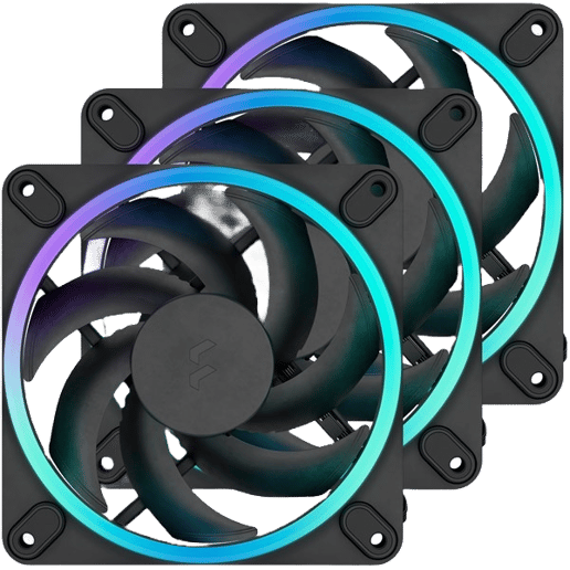 Fractal Momentum 12 RGB 120mm PWM Triple Case Fan Pack in Black