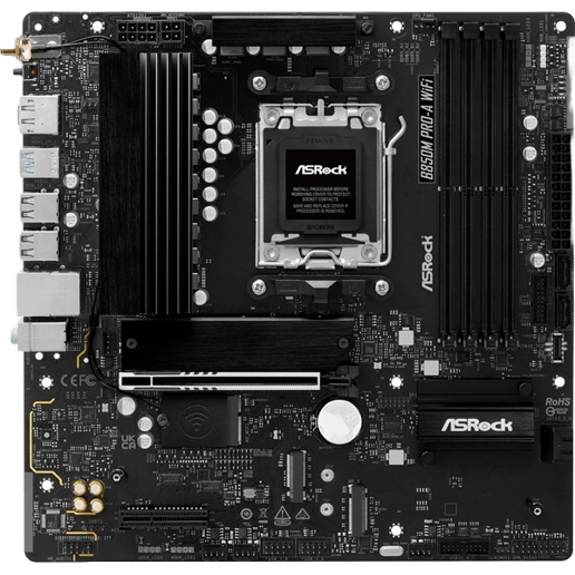 ASRock B850M Pro-A WiFi mATX Motherboard for AMD Socket AM5 CPUs