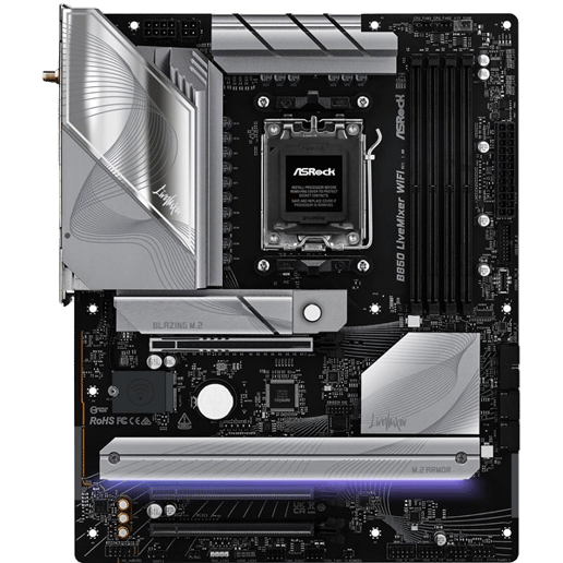 ASRock B850 LiveMixer WiFi ATX Motherboard for AMD Socket AM5 CPUs