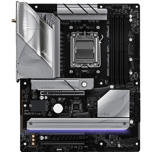 ASRock B850 LiveMixer WiFi ATX Motherboard for AMD Socket AM5 CPUs
