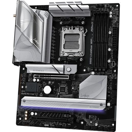 ASRock B850 LiveMixer WiFi ATX Motherboard for AMD Socket AM5 CPUs
