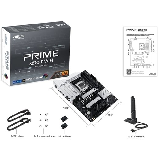 ASUS Prime X870-P WiFi ATX Motherboard for AMD Socket AM5 CPUs