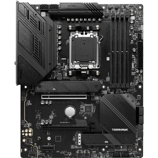 MSI MAG B650 TOMAHAWK WIFI ATX Motherboard for AMD Socket AM5 CPUs