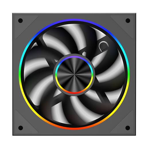 CiT Saturn 120mm ARGB Black 4pin PWM PC Cooling Infinity Fan 