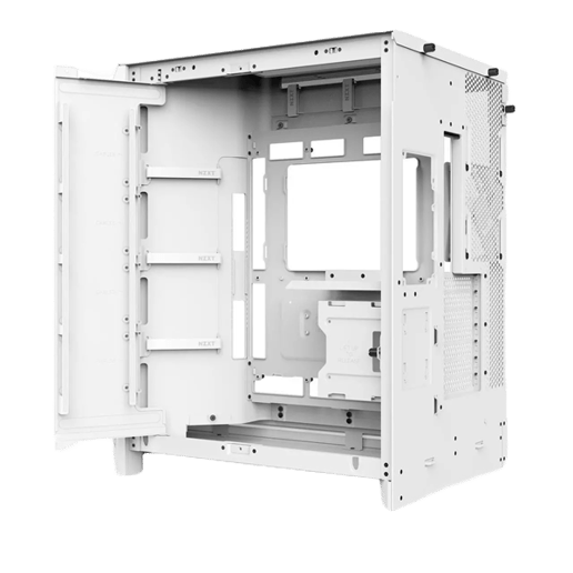 NZXT H9 Flow RGB+ Mid Tower Gaming Case - White 