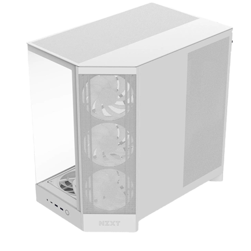 NZXT H9 Flow RGB+ Mid Tower Gaming Case - White 
