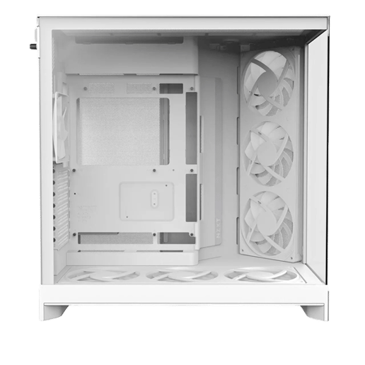 NZXT H9 Flow RGB+ Mid Tower Gaming Case - White 