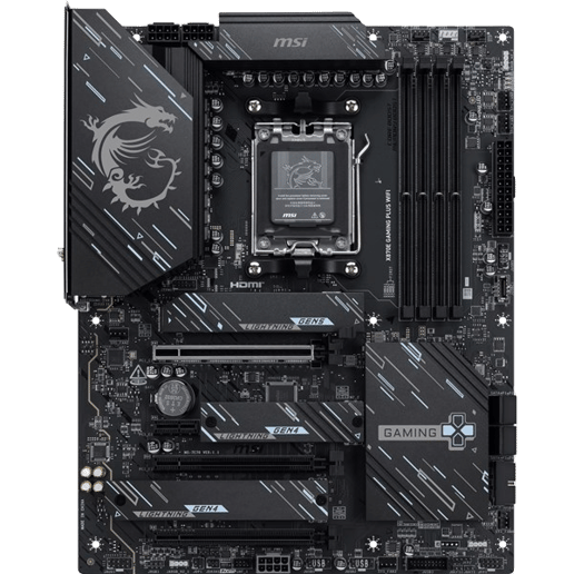 MSI X870E GAMING PLUS WIFI ATX Motherboard for AMD Socket AM5 CPUs