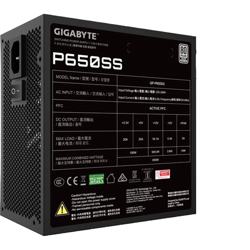 650W Gigabyte P650SS 80 Plus Bronze PSU