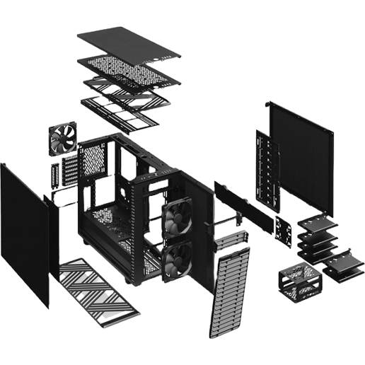 Fractal Define 7 Mid Tower Gaming Case - Black 