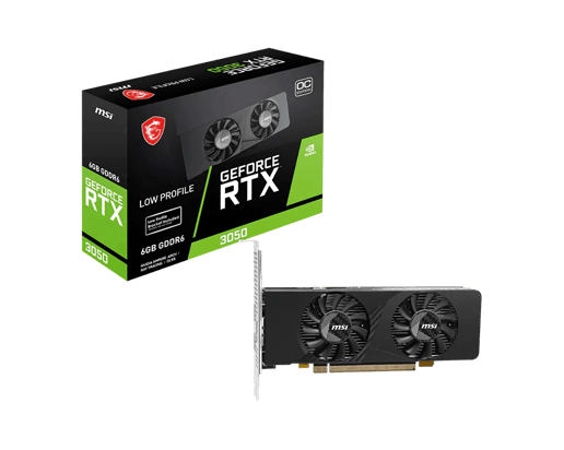 MSI GeForce RTX 3050 LP OC 6GB GDDR6 Low Profile Graphics Card