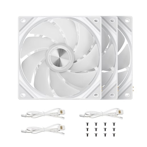 TRYX ROTA SL 120 ARGB Fan in White - Reverse 120mm Triple Pack