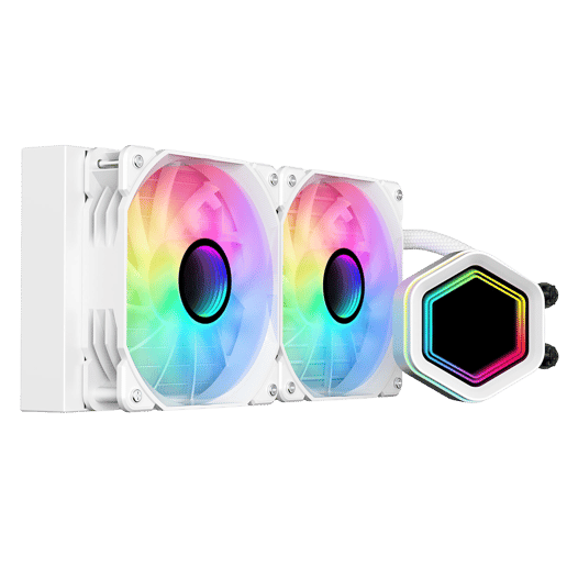 Edge White ARGB All-In-One 240mm Intel and AMD CPU Infinity Watercooler