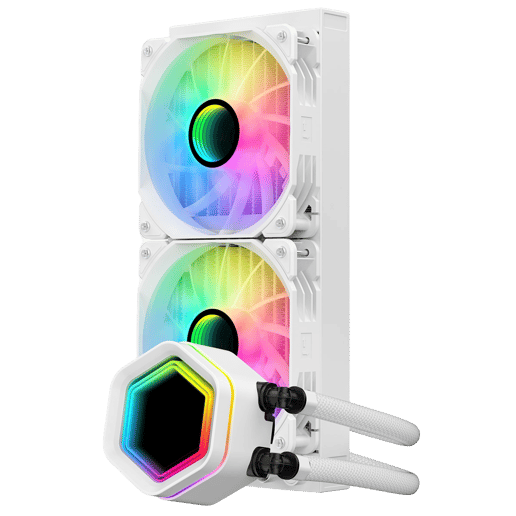 Edge White ARGB All-In-One 240mm Intel and AMD CPU Infinity Watercooler