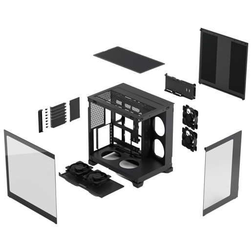 Fractal Pop 2 Vision B Mid Tower Gaming Case - Black 