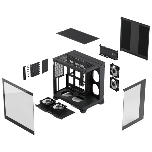 Fractal Pop 2 Vision B RGB Mid Tower Gaming Case - Black 